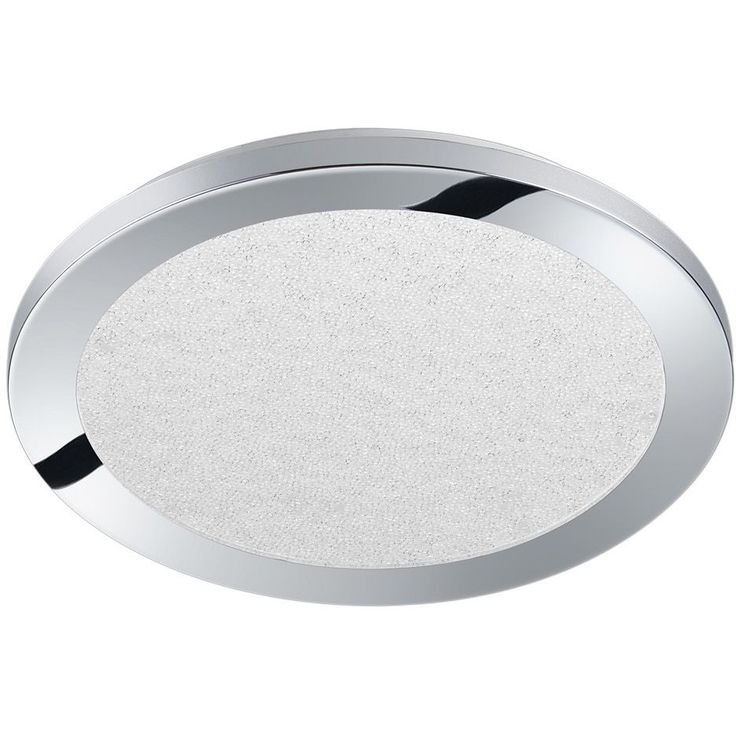 LED-kattovalaisin Trio Cesar, ø260x30mm, IP44, kromi