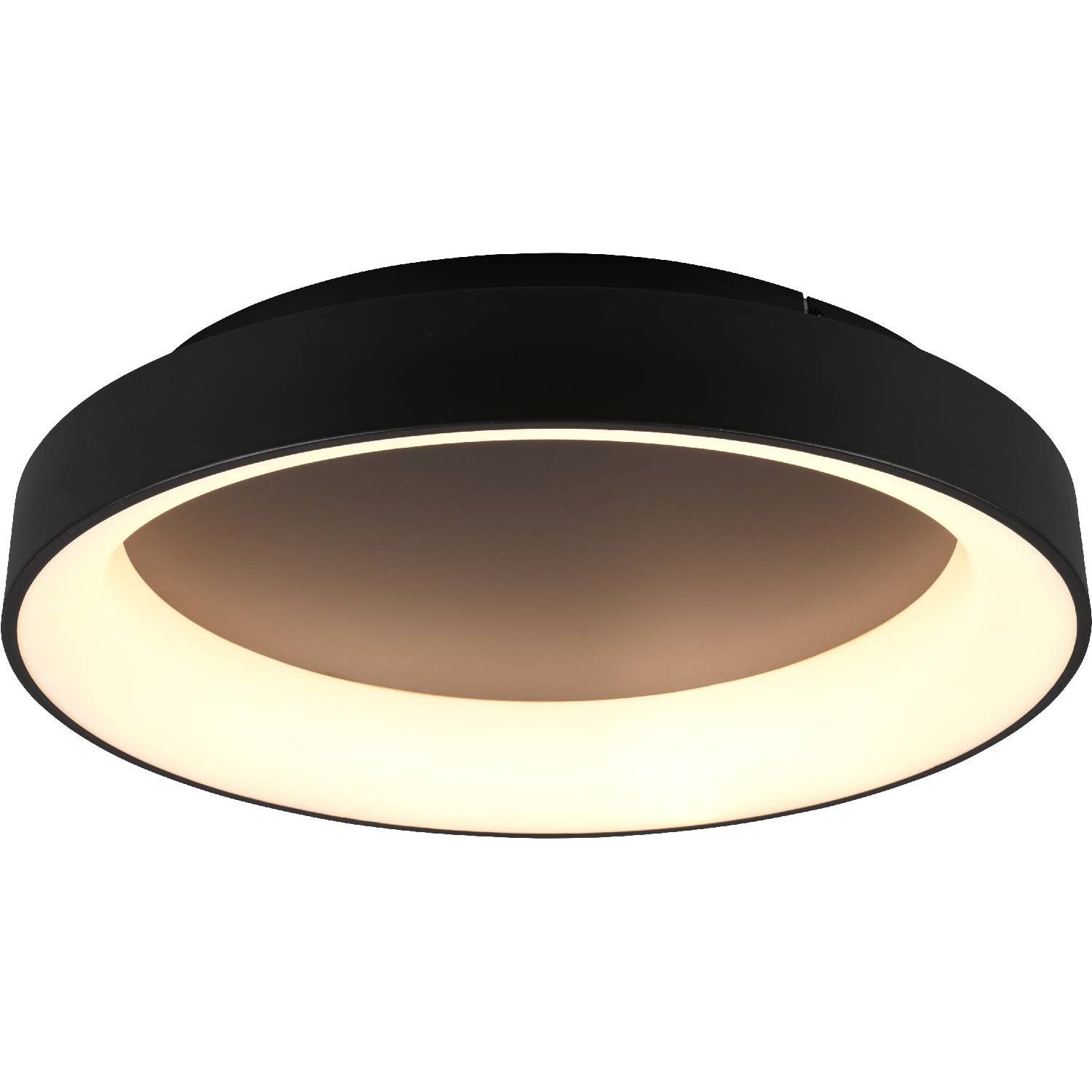 LED-kattovalaisin Trio Girona, Ø60cm, mattamusta