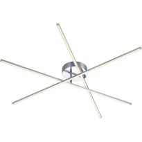 LED-kattovalaisin Trio Tiriac 120x1000x1000mm, harjattu teräs