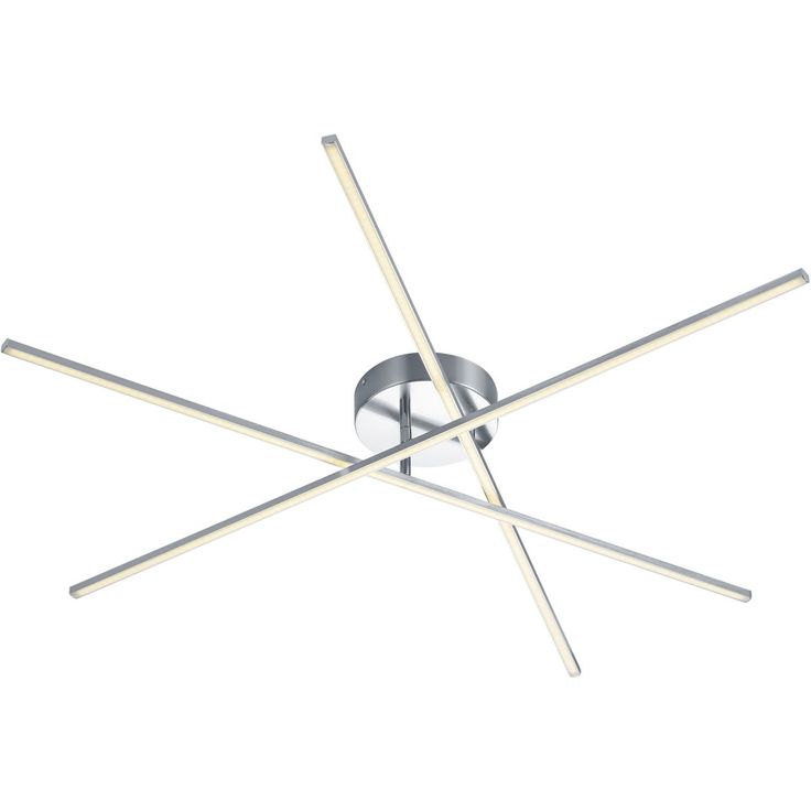 LED-kattovalaisin Trio Tiriac 120x1000x1000mm, harjattu teräs
