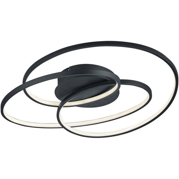 Kattovalaisin Trio Gale LED, 60 cm, mattamusta