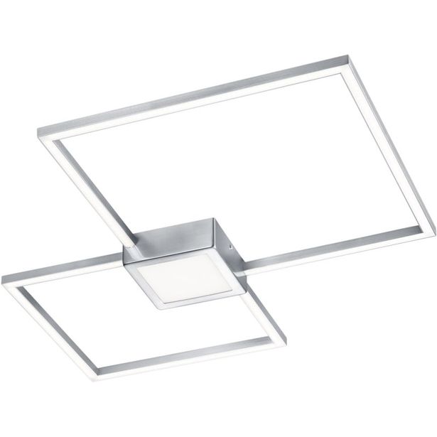 LED-kattovalaisin Trio Hydra 650x50x650 mm, harjattu teräs neliö