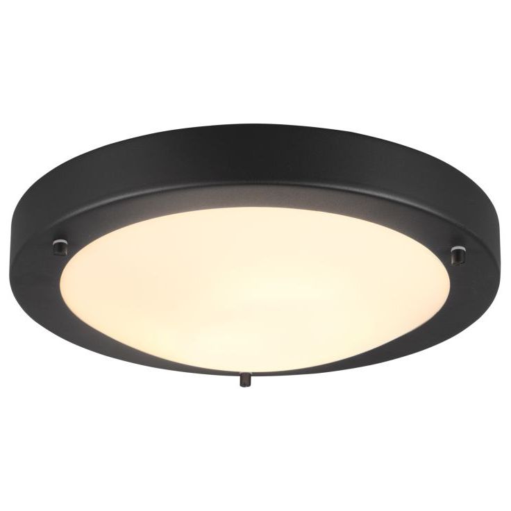 Kattovalaisin Trio Condus H2O, E27, IP44, mattamusta