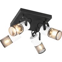 Spotti Trio Tosh, 4-os, E14, musta/antiikkivalkoinen