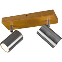 Spottivalaisin Trio Marley, 2-os., GU10, teräs/puu