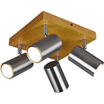 Spottivalaisin Trio Marley, 4-os., GU10, teräs/puu