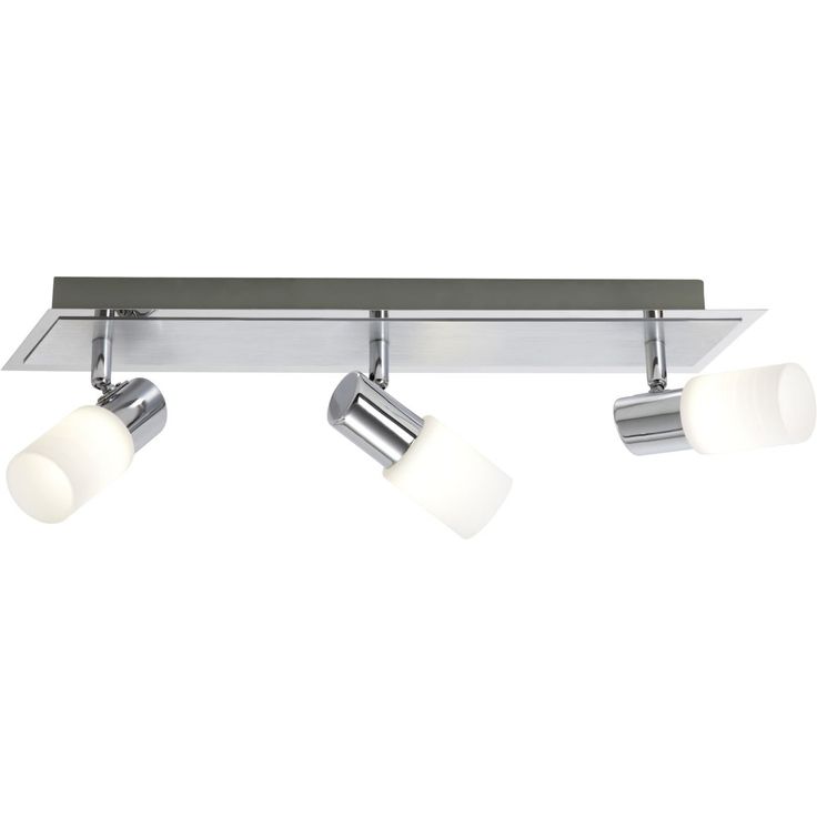 LED-Kattospotti Trio Clapton, 500x70x185 mm, 3-osainen harjattu alumiini