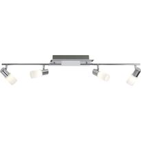 LED-Kattospotti Trio Clapton, 940x80x185 mm, 4-osainen harjattu alumiin