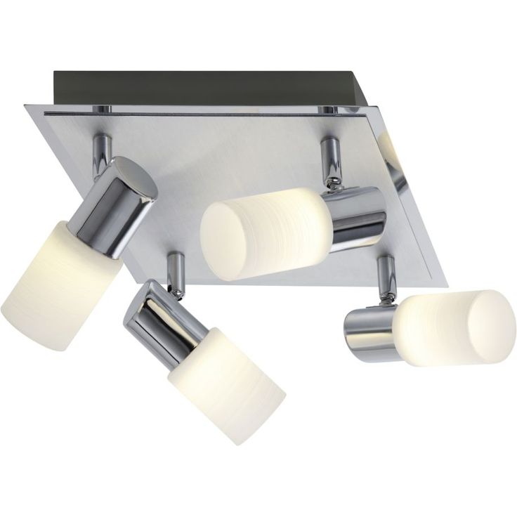 LED-Kattospotti Trio Clapton, 230x230x185 mm, 4-osainen harjattu alumiini