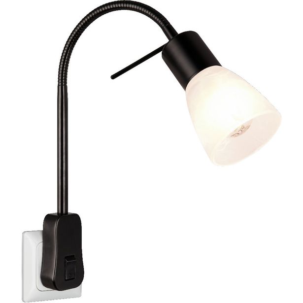 LED-spotti Trio Levisto, pistokkeella, mattamusta