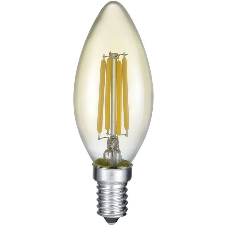 LED-lamppu Trio E14, filament, kynttilä, 4W, 400lm, 2700K, ruskea