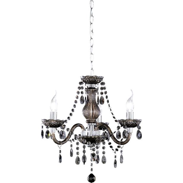 Kattokruunu Luster, Ø400x1500mm, 3-osainen, musta