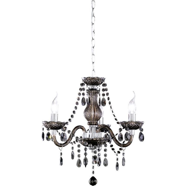 Kattokruunu Luster, Ø400x1500mm, 3-osainen, musta