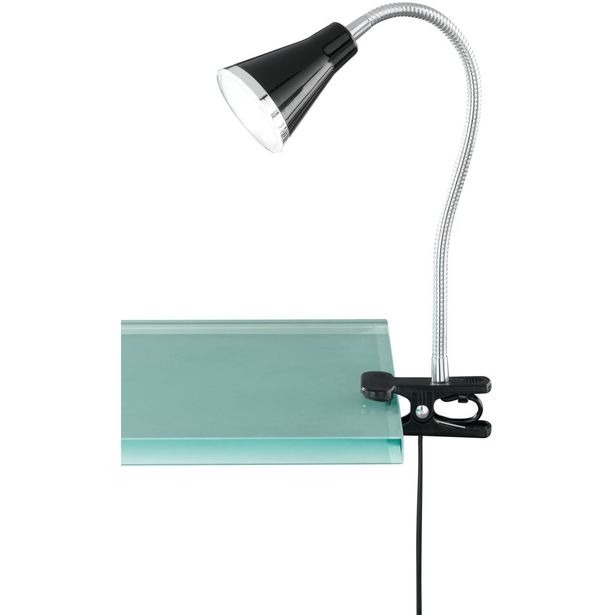LED-pöytävalaisin Trio Arras LED 3.8W, IP20, Ø70x400 mm, musta nipistimellä
