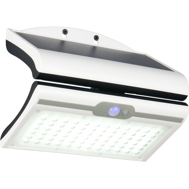 Aurinkokennoseinävalaisin Trio Macapa LED ladattava liike- ja hämärätunnistin 4000K valkoinen