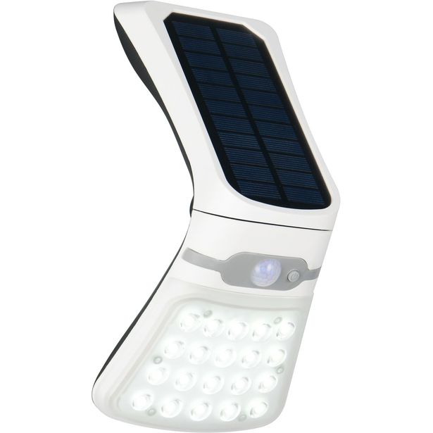 Aurinkokennoseinävalaisin Trio Diadema LED ladattava liike- ja hämärätunnistin 4000K valkoinen