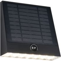 Aurinkokennoseinävalaisin Trio Alvorada Hybrid Solar LED ladattava liike- ja hämärätunnistin 4000K alas musta