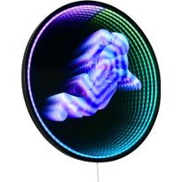 Seinävalaisin Trio Duke LED RGB mattamusta, eri kokoja