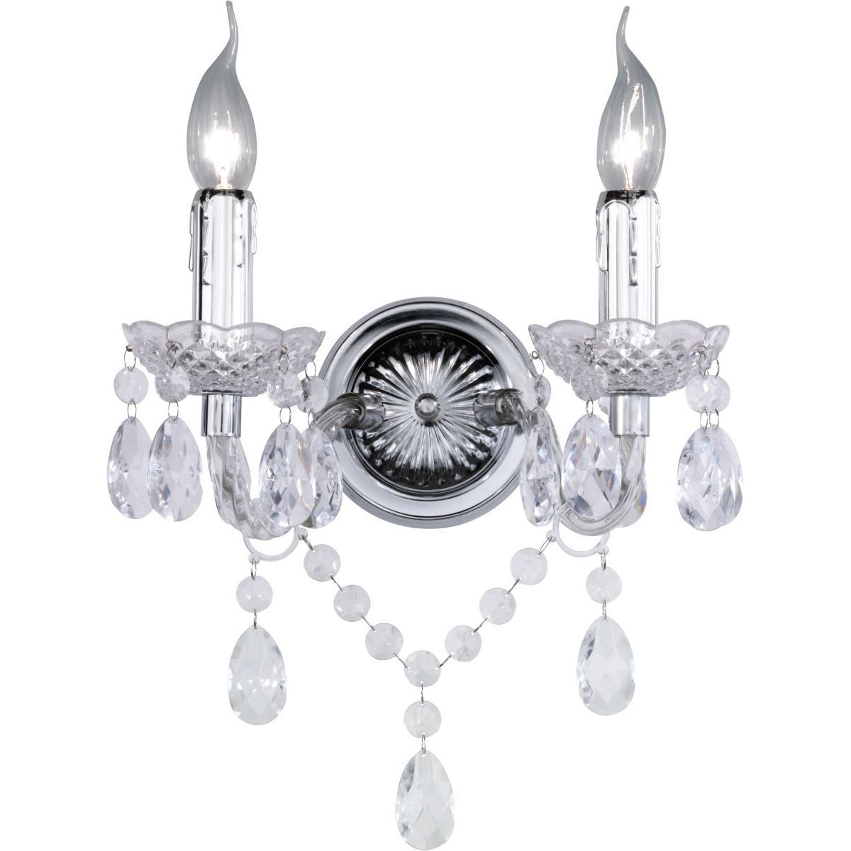 Seinävalaisin Luster, 270x160x320mm, 2-osainen, kirkas