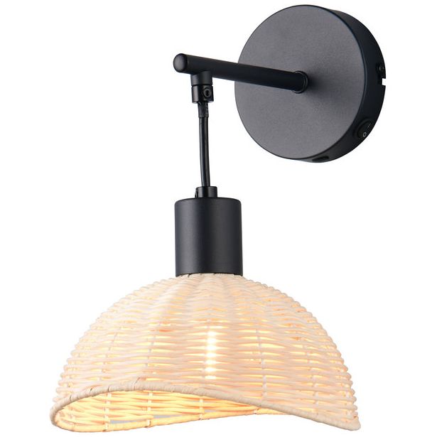 Seinävalaisin Trio Calvi E14 mattamusta/luonnollinen väri
