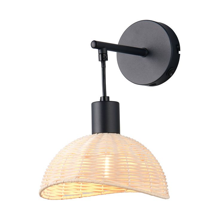 Seinävalaisin Trio Calvi E14 mattamusta/luonnollinen väri