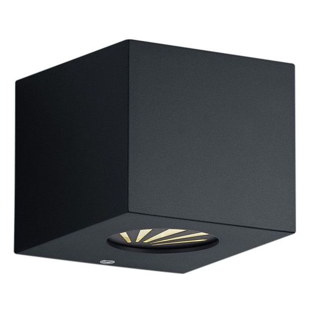 LED-seinävalaisin Trio Cordoba, 90x100x105mm, mattamusta, IP44