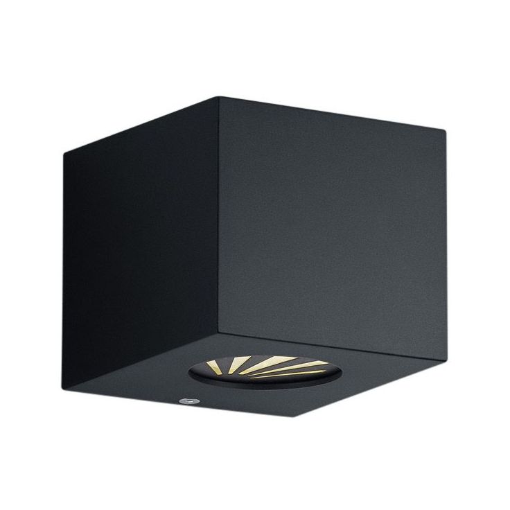 LED-seinävalaisin Trio Cordoba, 90x100x105mm, mattamusta, IP44