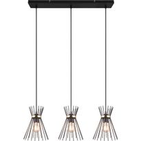 Riippuvalaisin Trio Rod, 3-os, E27, musta/kulta