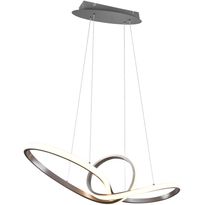 LED-riippuvalaisin Trio Sansa, harjattu teräs