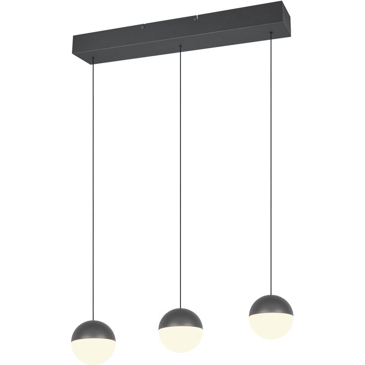 Riippuvalaisin Trio Senta LED 3-osainen 60cm 3000K antrasiitti