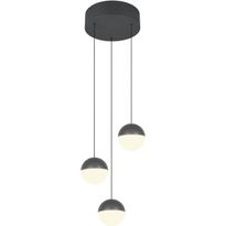Riippuvalaisin Trio Senta LED 3-osainen pyöreä 3000K antrasiitti