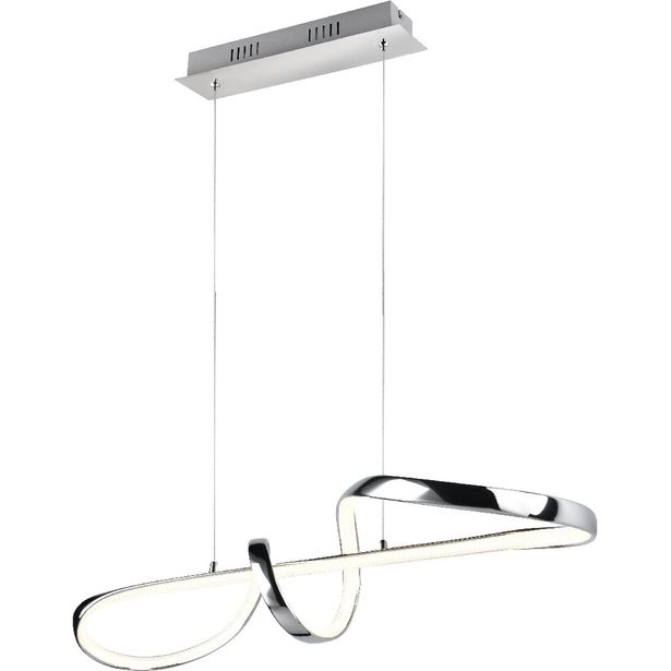 LED-riippuvalaisin Trio Padua, kromi/kristalliefekti, 4000K