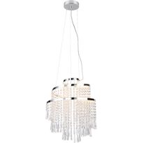 LED-riippuvalaisin Trio Pomp, 38cm, kromi/kirkas