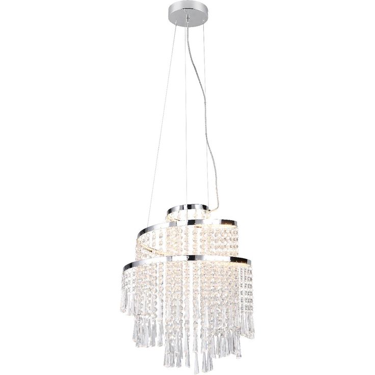 LED-riippuvalaisin Trio Pomp, 38cm, kromi/kirkas