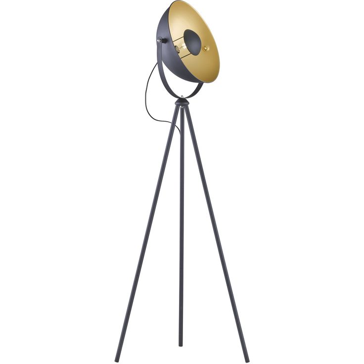 Lattiavalaisin Trio Chewy 160cm E27 mattamusta/kulta
