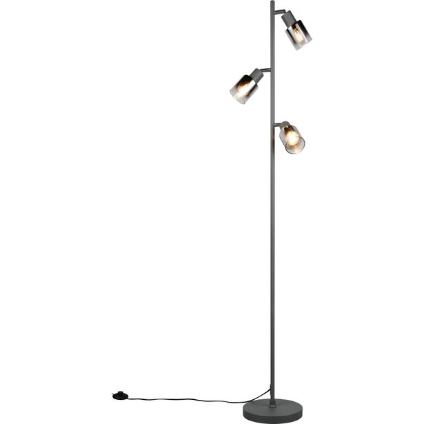 Lattiavalaisin Trio Cadiz 3-osainen 154cm E14 antrasiitti/kromattu