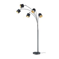 Lattiavalaisin Trio Tommy 2000x300x715 mm mattamusta/kulta