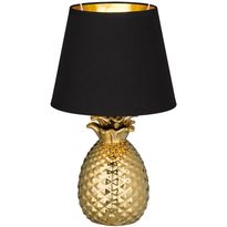 Pöytävalaisin Trio Pineapple, ø200x350mm, kulta/musta