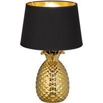 Pöytävalaisin Trio Pineapple, ø280x430mm, kulta/musta