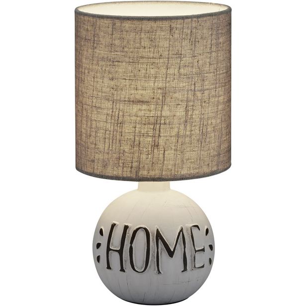 Pöytävalaisin Trio Esna Home, ø165x310mm, valkoinen/harmaa
