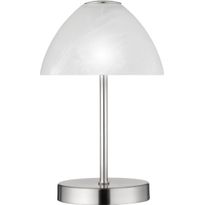 LED-pöytävalaisin Trio Queen Ø150x240 mm, harjattu teräs