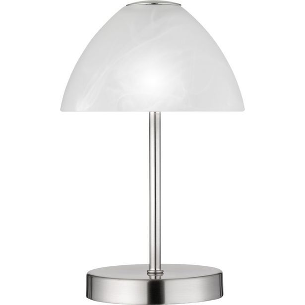 LED-pöytävalaisin Trio Queen Ø150x240 mm, harjattu teräs