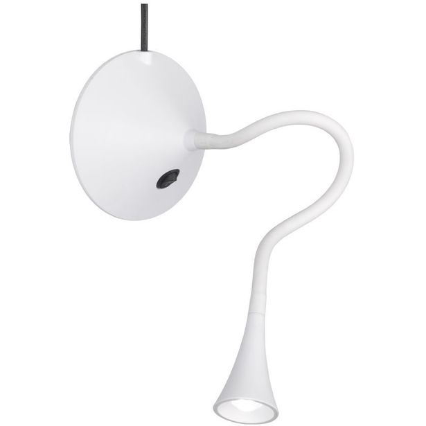 LED-seinä/pöytävalaisin Trio Viper LED 3W, IP20, Ø135x318 mm, valkoinen