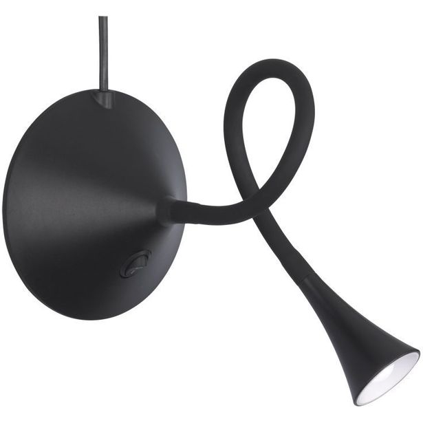 LED-seinä/pöytävalaisin Trio Viper LED 3W, IP20, Ø135x318 mm, musta