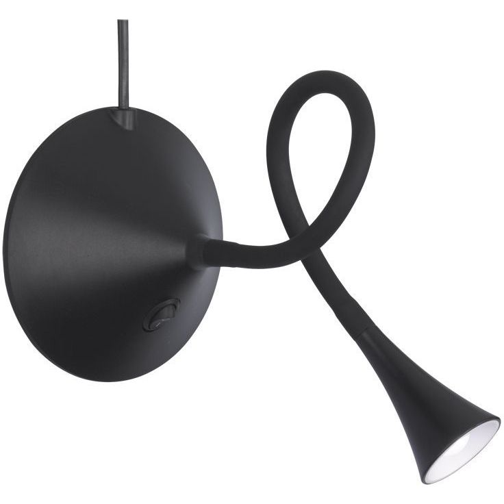 LED-seinä/pöytävalaisin Trio Viper LED 3W, IP20, Ø135x318 mm, musta