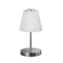 LED-pöytävalaisin Trio Emmy Ø120x245 mm harjattu teräs