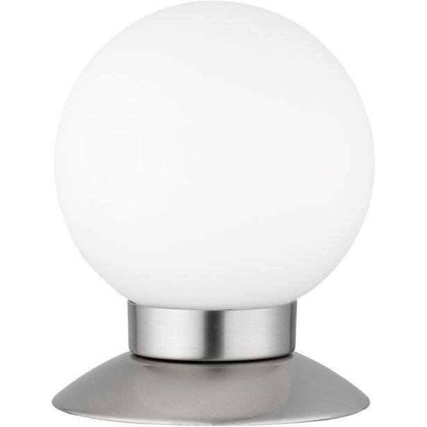 LED-pöytävalaisin Trio Princess Ø100x130 mm, harjattu teräs