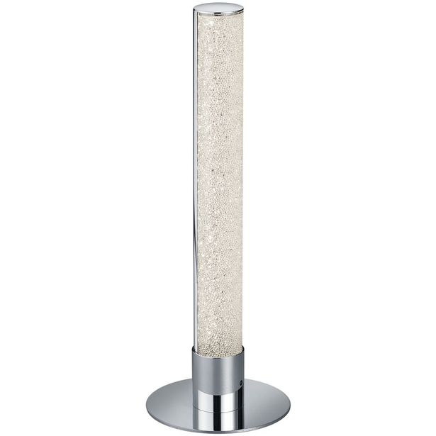 LED-pöytävalaisin Trio Leia, ø150x400mm, kromi