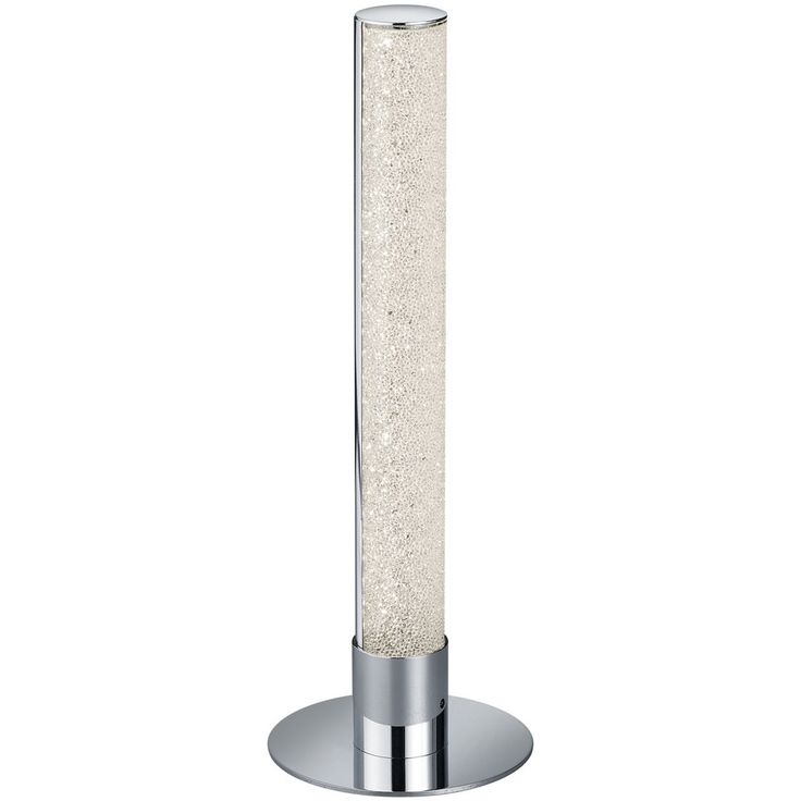 LED-pöytävalaisin Trio Leia, ø150x400mm, kromi