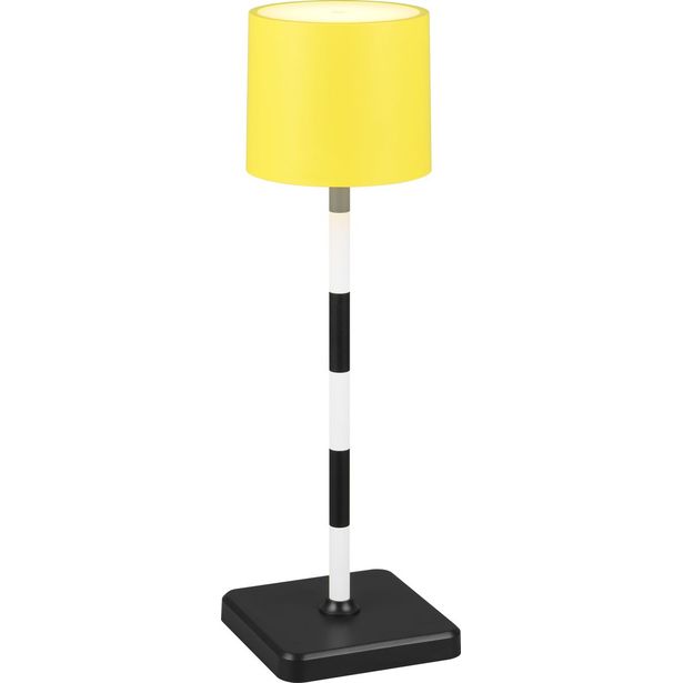 Ladattava LED-ulkopöytävalaisin Trio Fernandez keltainen
